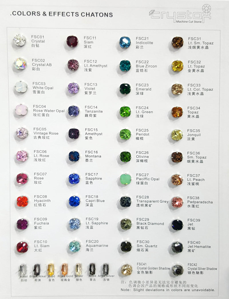 Fancy Stone Color Chart