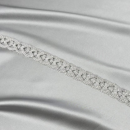 Rhinestone braided trim ML-048 by yard