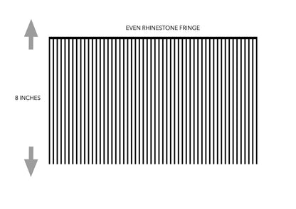 8 inches Rhinestone Fringe