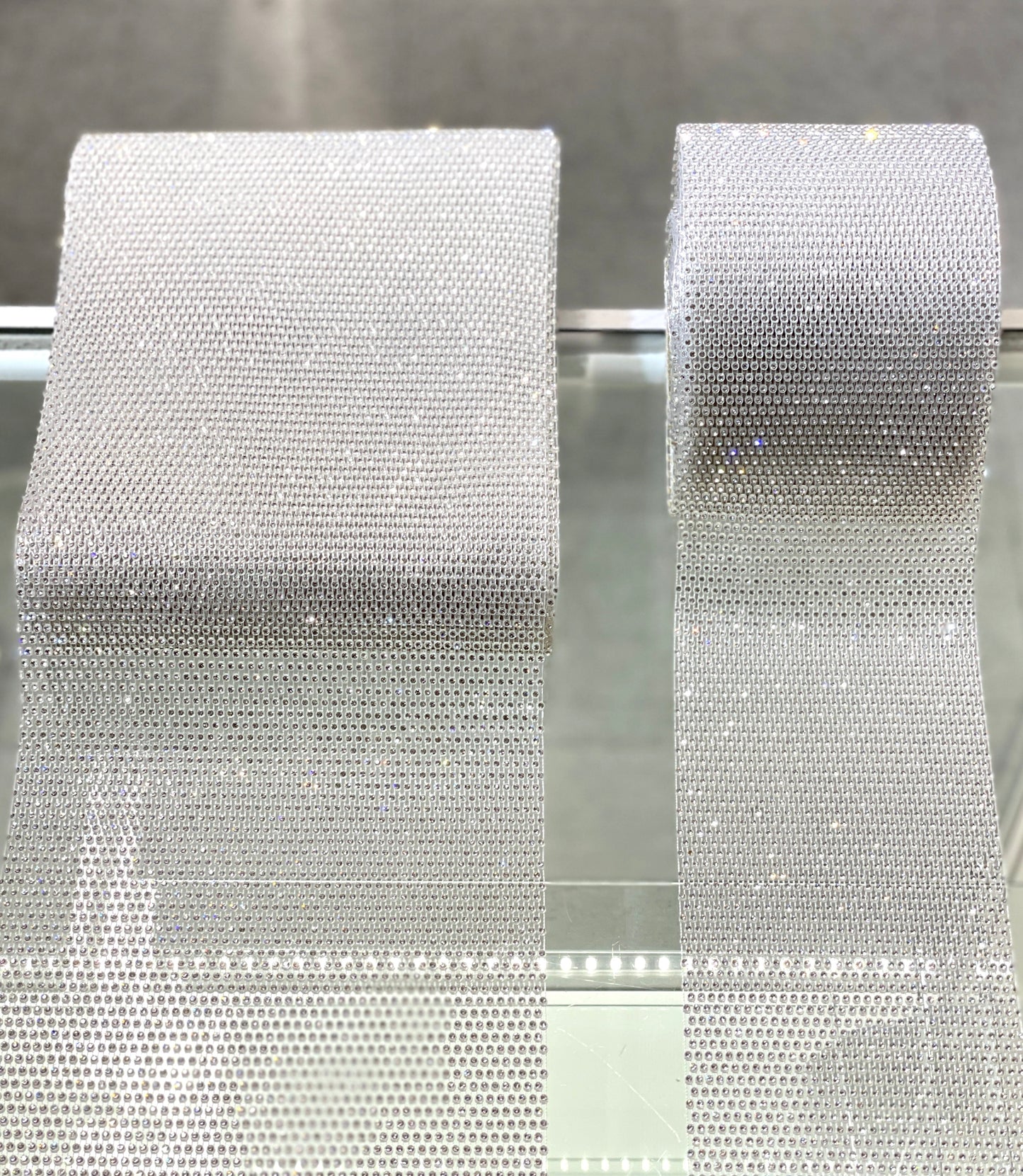 Clear / Crystal Clear Elastic Rhinestone X Fabric