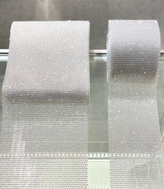Clear / Crystal Clear Elastic Rhinestone X Fabric