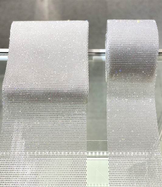 Clear / Crystal Clear Elastic Rhinestone X Fabric