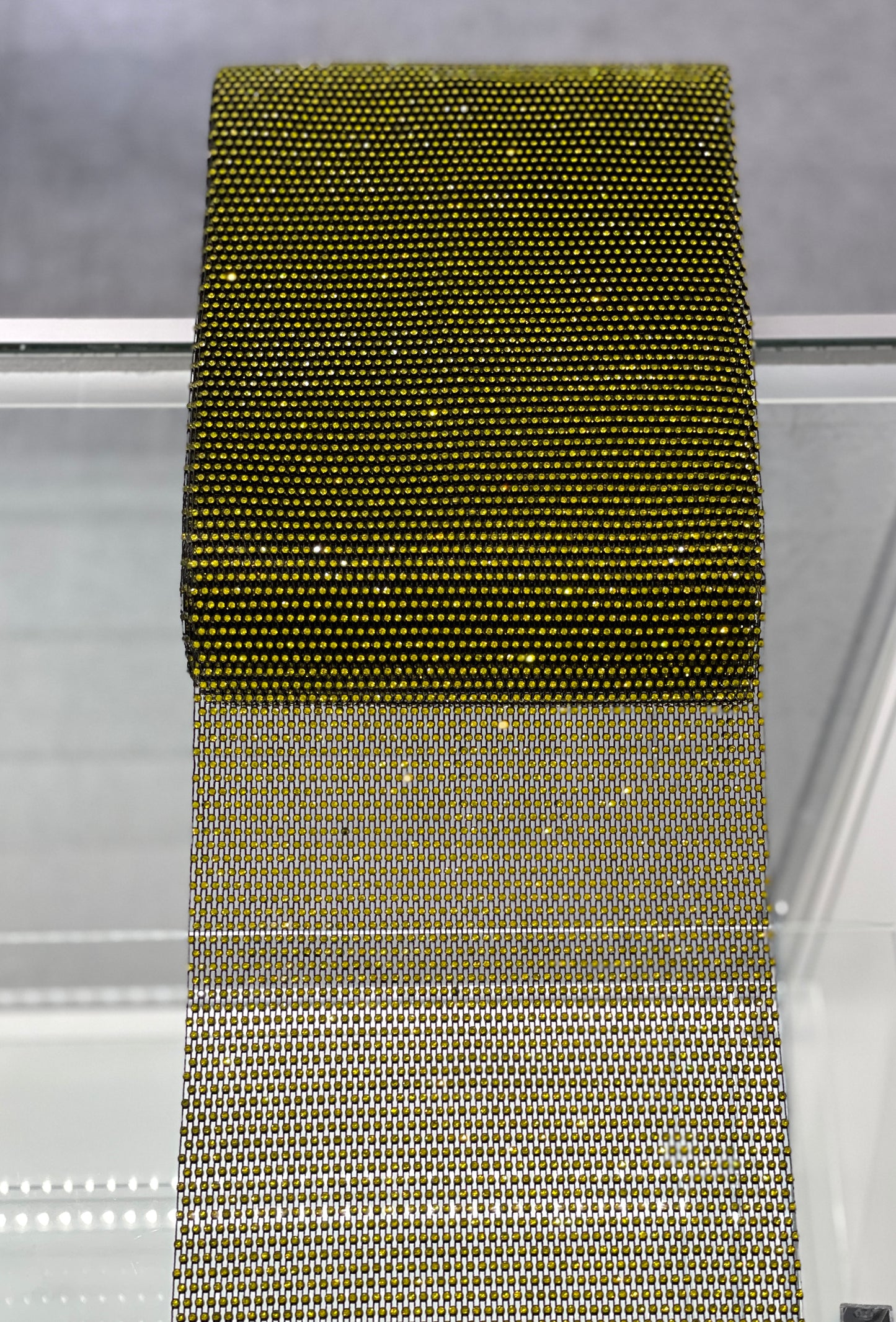 Black/Citrine Elastic Rhinestone X Fabric