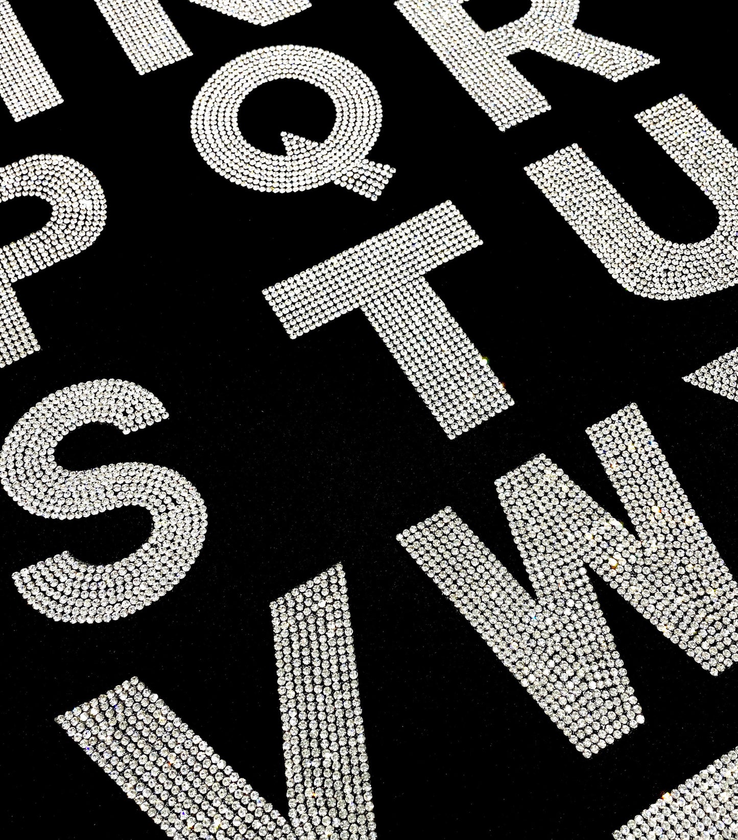 3 1/2" Exclusive Rhinestone Mesh Hot-fix Letters