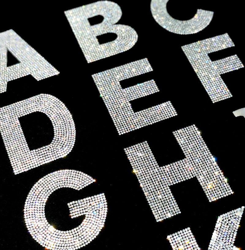 3 1/2 Exclusive Rhinestone Mesh Hot-fix Letters – Axiland