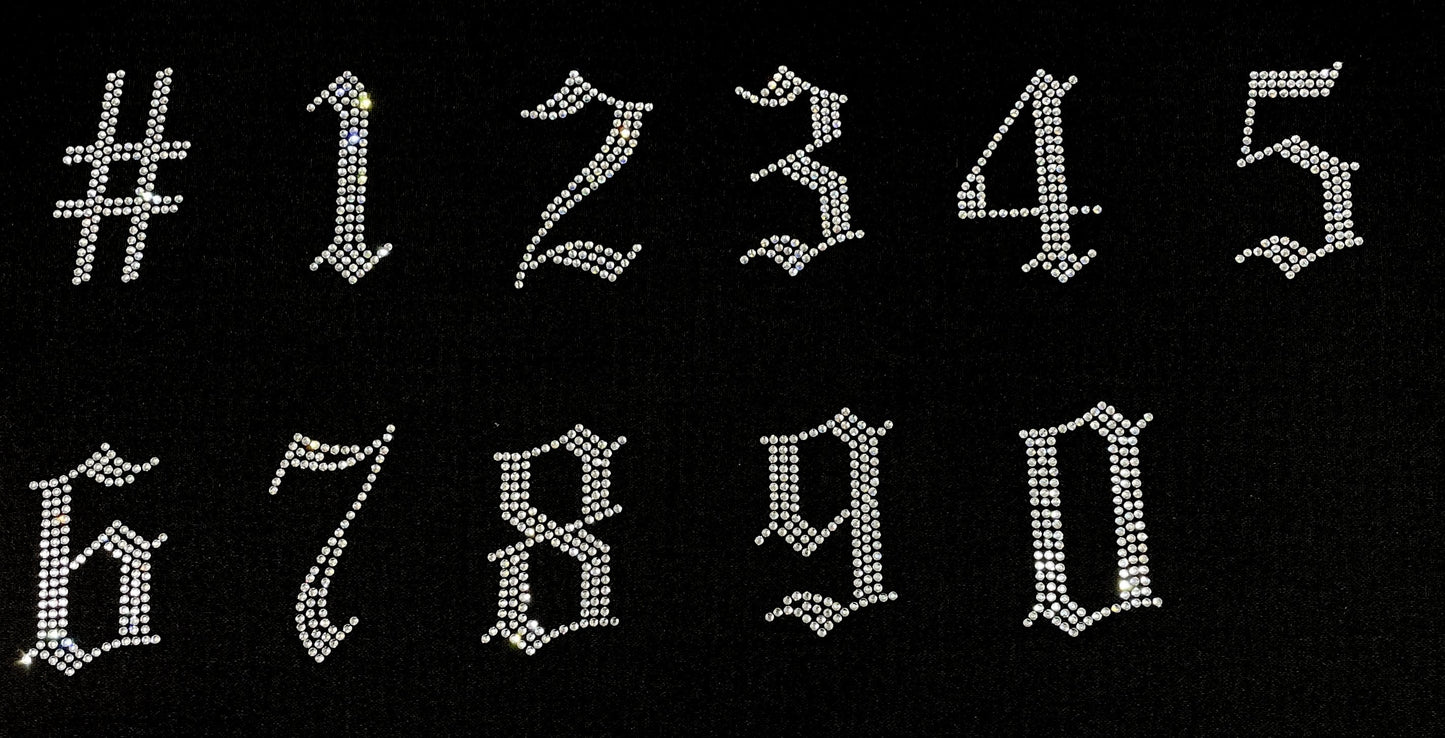 Lowercase Old English Hot-fix Letters