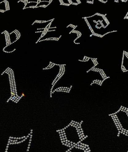 Lowercase Old English Hot-fix Letters