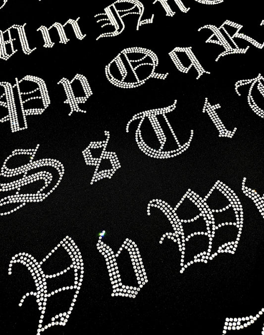 Lowercase Old English Hot-fix Letters