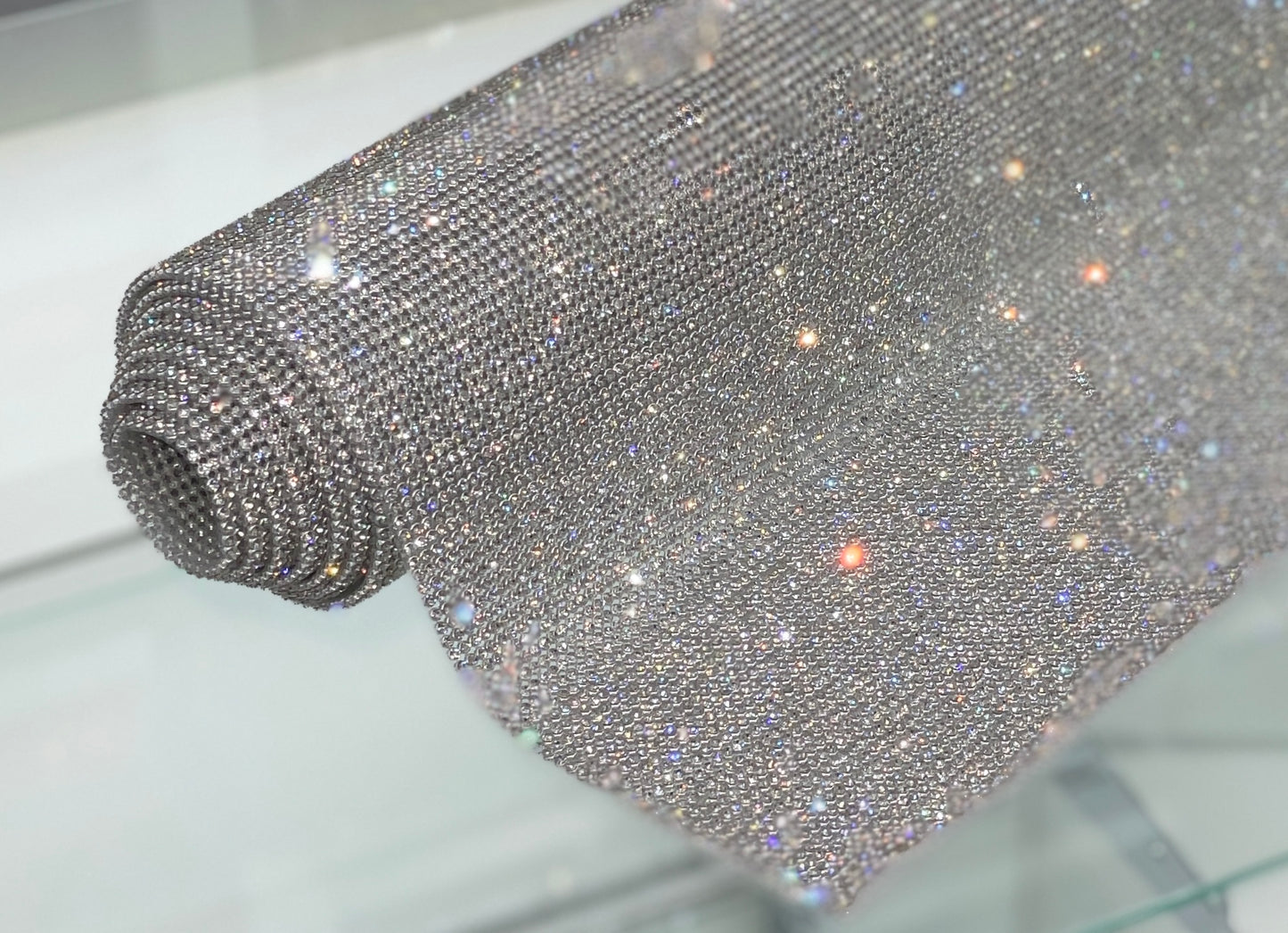 Hot-fix Aluminum-Based Rhinestone Roll 13 in  x 46 in (2MM)