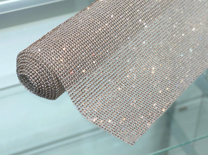 Hot-fix Aluminum-Based Rhinestone Roll 17 1/2  in x 46 in (3MM)