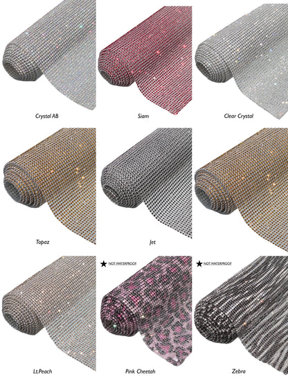 Hot-fix Aluminum-Based Rhinestone Roll 17 1/2  in x 46 in (3MM)