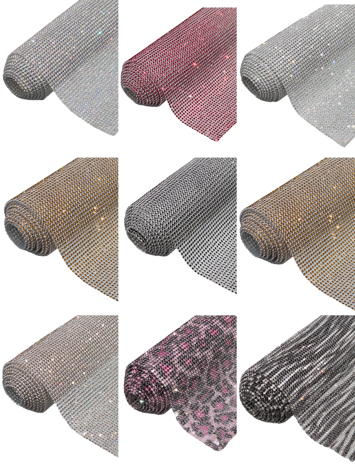 Hot-fix Aluminum-Based Rhinestone Roll 17 1/2  in x 46 in (3MM)