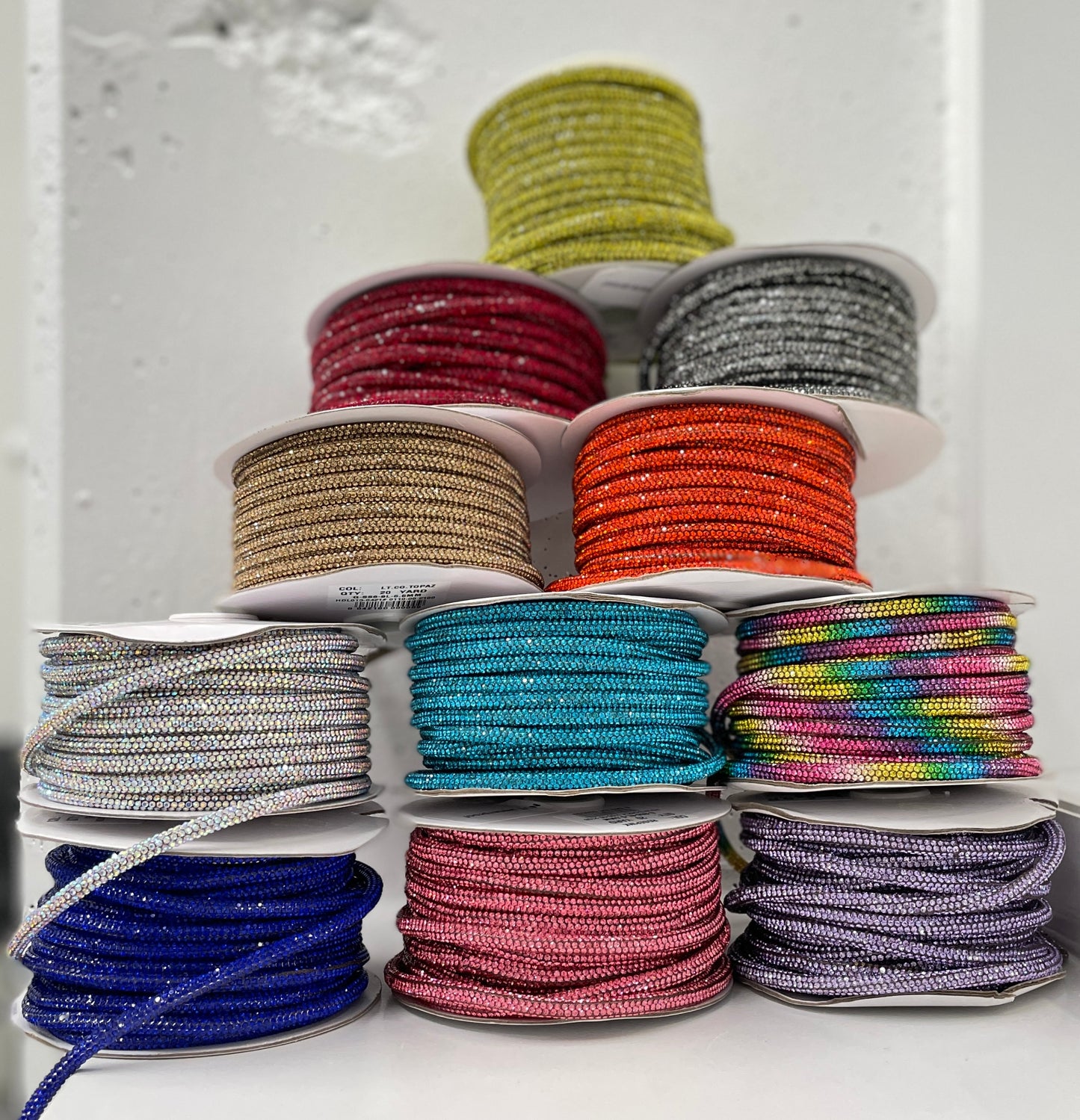 6MM Rhinestone Rope By Roll | 20 Yards