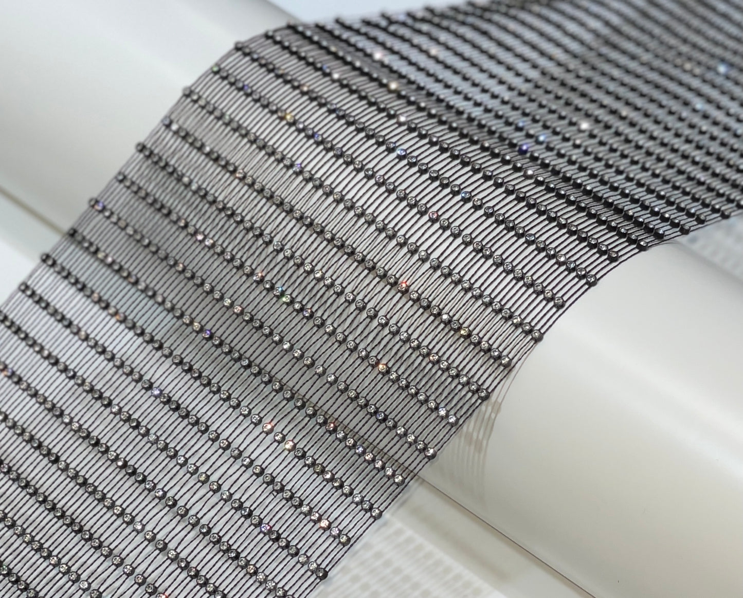 SS8 Rhinestone Fishnet fabric by roll