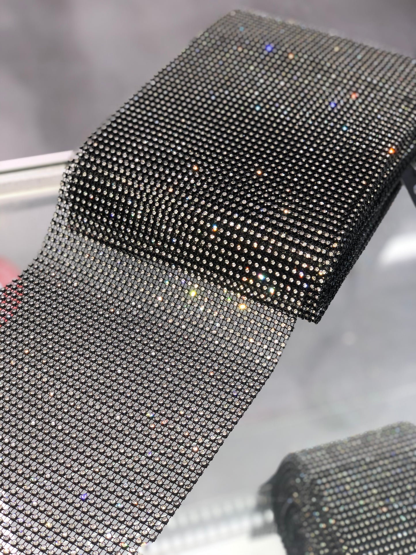 Non-Stretch 39 Line Rhinestone Fabric I Crystal Mesh Fabric