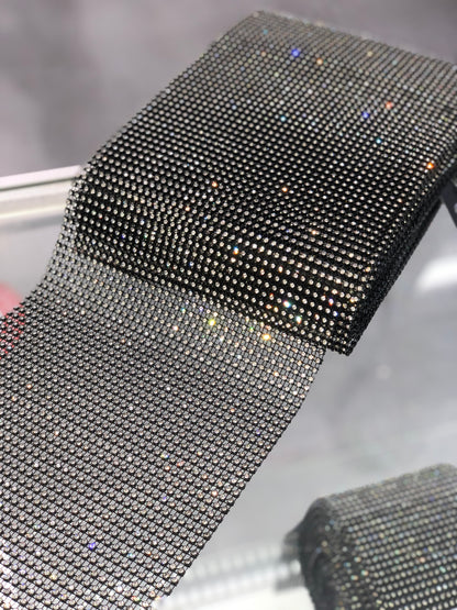 Non-Stretch 39 Line Rhinestone Fabric I Crystal Mesh Fabric