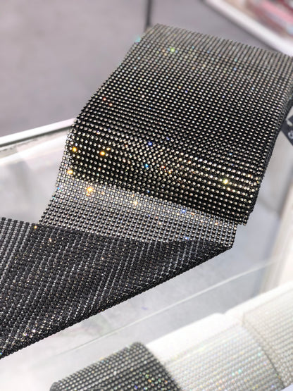 Non-Stretch 39 Line Rhinestone Fabric I Crystal Mesh Fabric