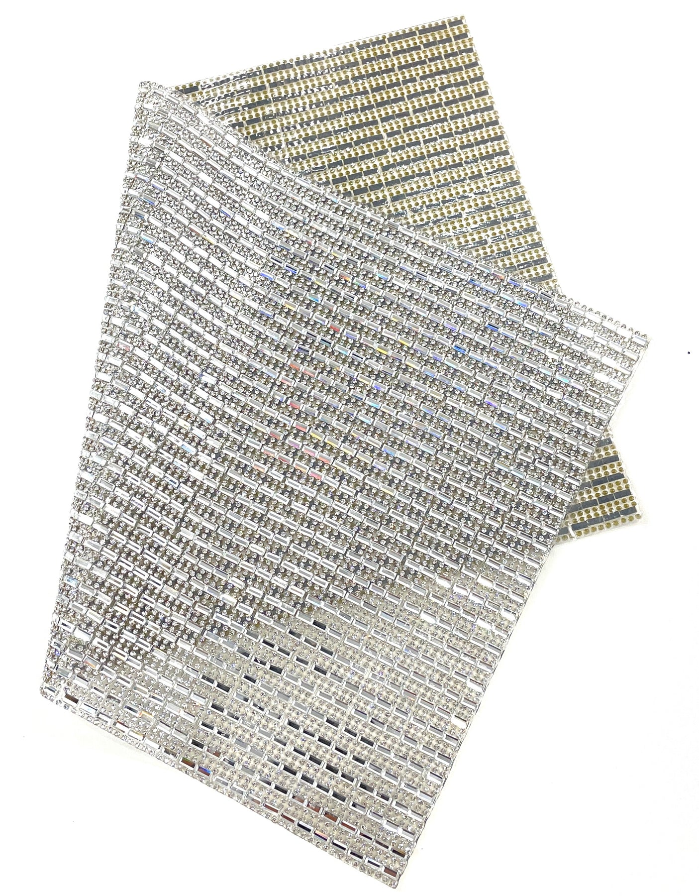 Crystal Hot-Fix Rhinestone Mesh Sheet Aluminum Metal Trim