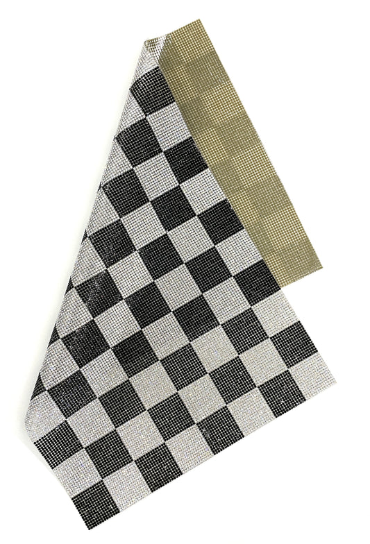 Hot-fix Checker Rhinestone Sheet 9 1/2 in x 15 1/2 in