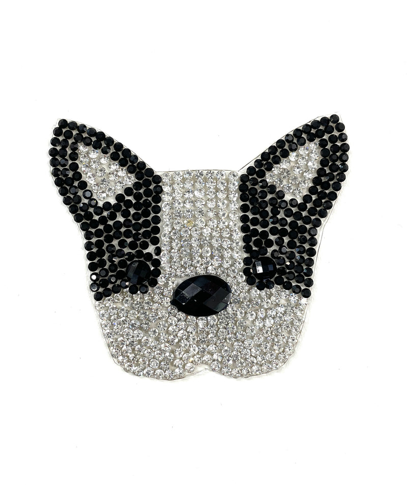 French Bulldog Rhinestone Hot-fix Patch  2203