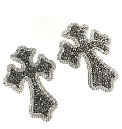 Cross rhinestone patch