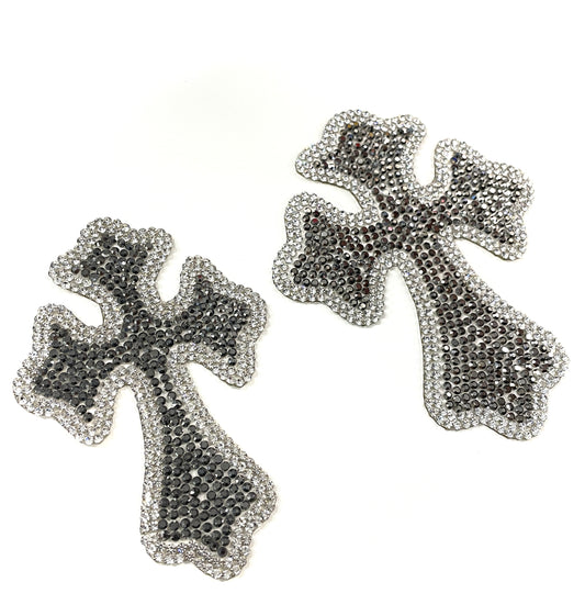 Cross rhinestone patch