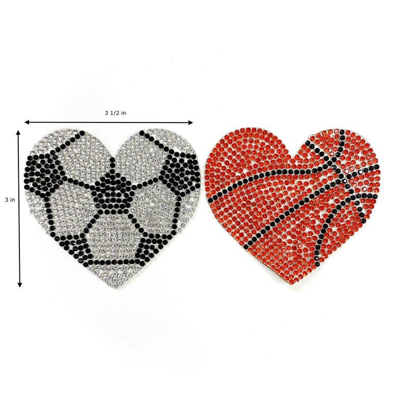 Soccer& Basketball Heart Patches