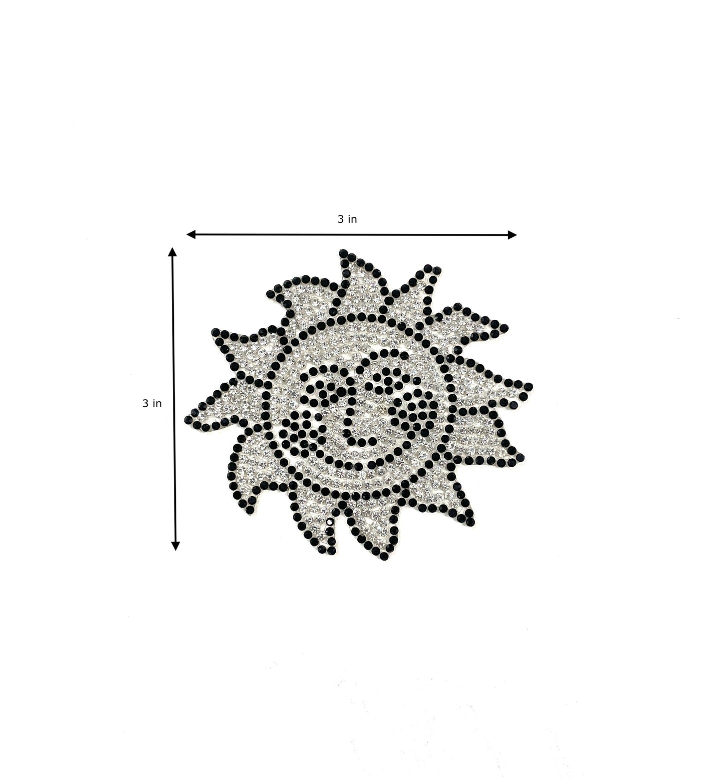 Sun flower rhinestone patch