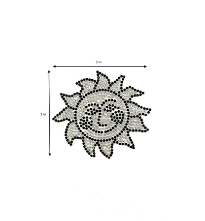 Sun flower rhinestone patch