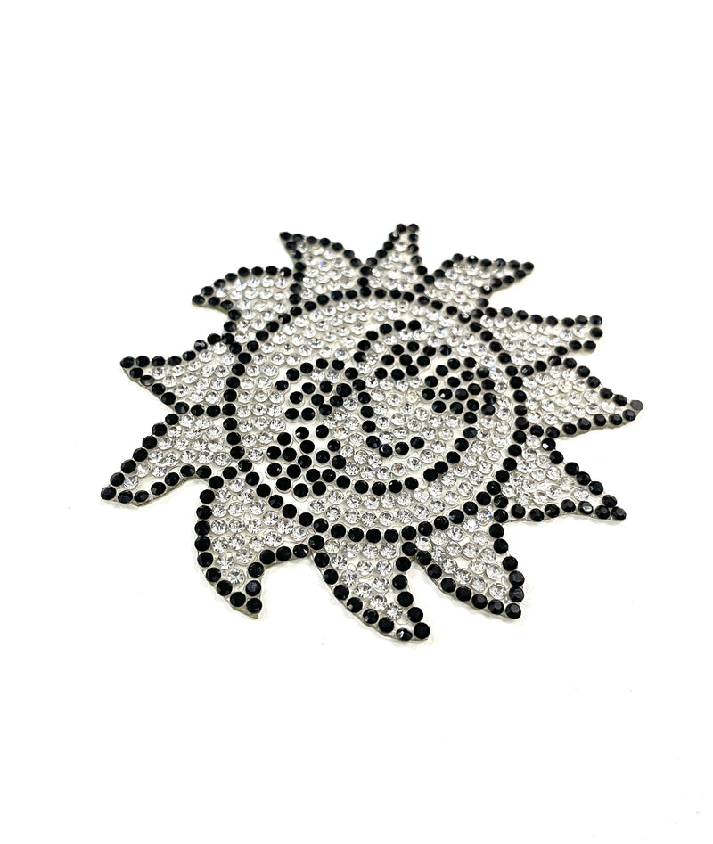 Sun flower rhinestone patch