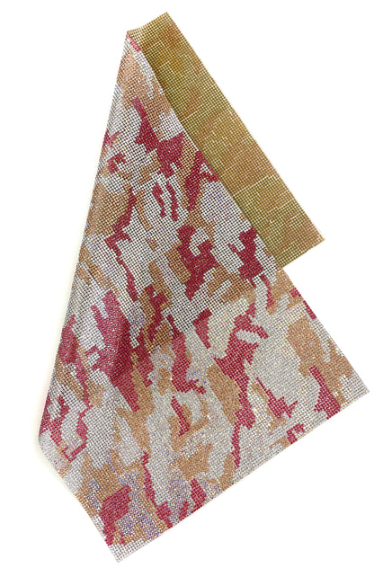 Hot-fix Camouflage Rhinestone Sheet 9 1/2 in x 15 1/2 in