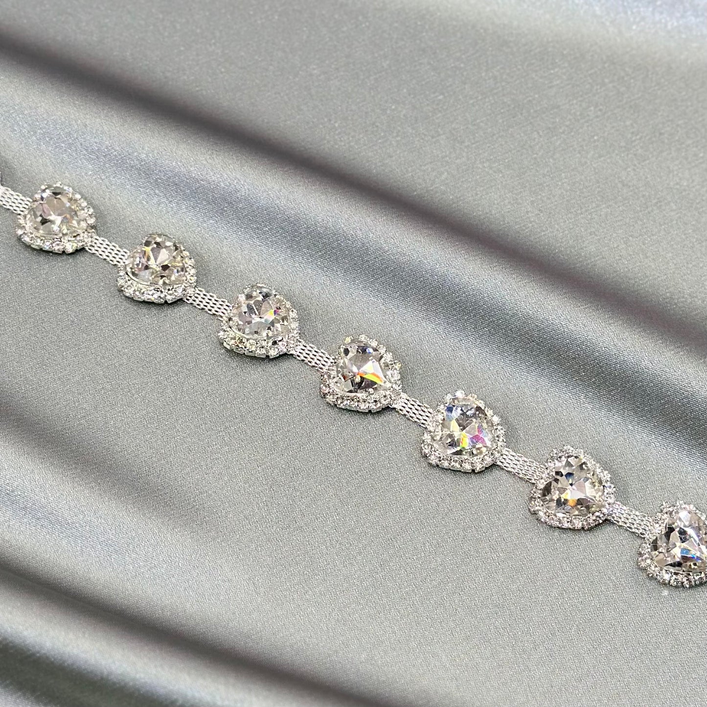 Heart rhinestone trim LA-249 by yard