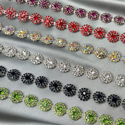 Tiny Sunflower rhinestone trim LA-317 by yard