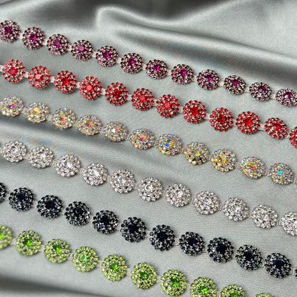 Tiny Sunflower rhinestone trim LA-317 by yard