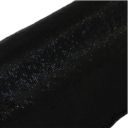 Black Solid Metal Chainmail fabric