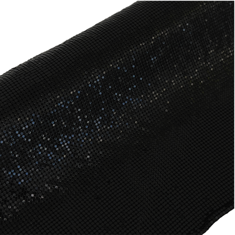 Black Solid Metal Chainmail fabric