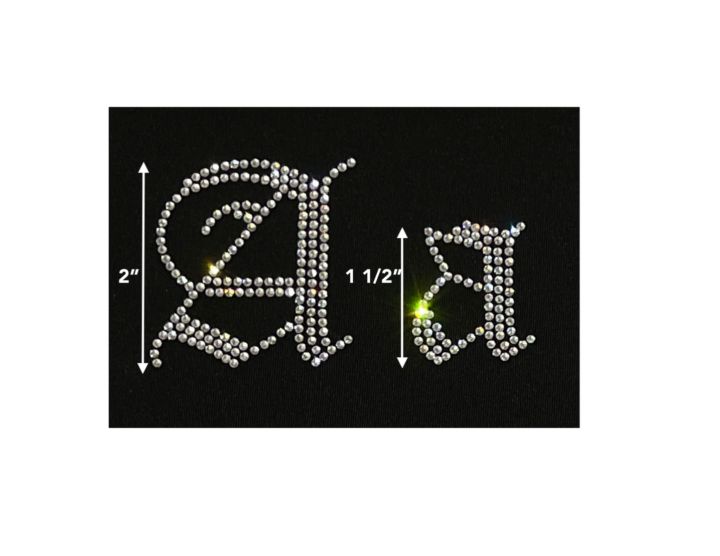 Lowercase Old English Hot-fix Letters