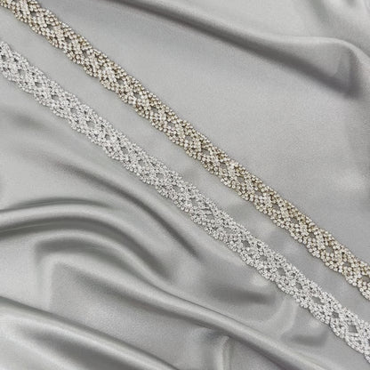 Rhinestone braided trim LA-289 by yard