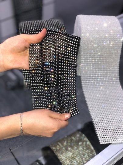 24Line Elastic Rhinestone Banding - Stretches Vertically