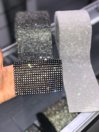 24Line Elastic Rhinestone Banding - Stretches Vertically