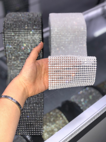 24Line Elastic Rhinestone Banding - Stretches Vertically