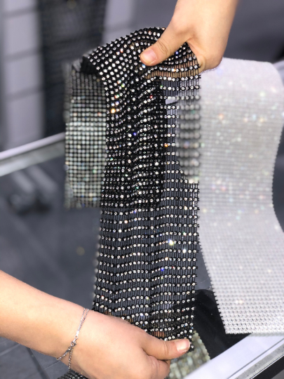 24Line Elastic Rhinestone Banding - Stretches Vertically