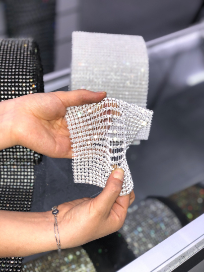 24Line Elastic Rhinestone Banding - Stretches Vertically