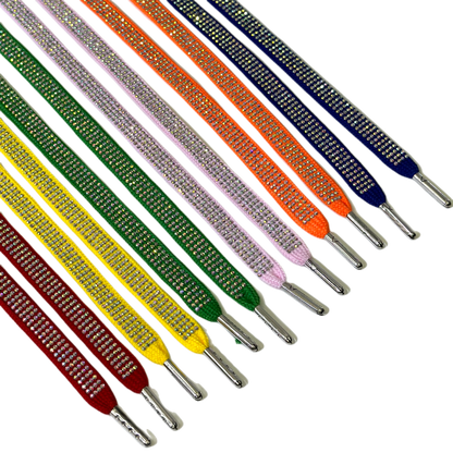 Rhinestone Flat Drawstring 10MM