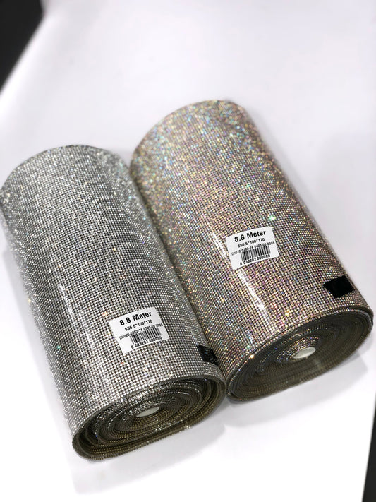 Hot-fix Rhinestone Roll 9 1/2 in x 9 1/2 yards