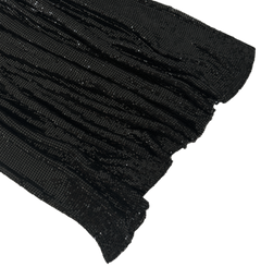 Black Solid Metal Chainmail fabric